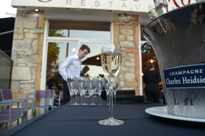 Soirée EPIBOSS "Les Epicuriennes" - Restaurant Fabrice Moya (04/06//15) : l'apéritif en terrasse 